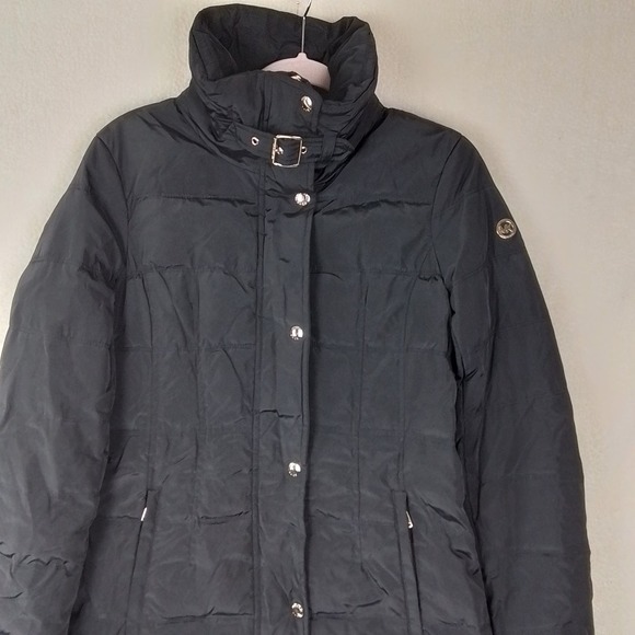 Michael MIchael Kors Mid Length Down Feather‎ Coat Size Small in Black - Picture 5 of 14